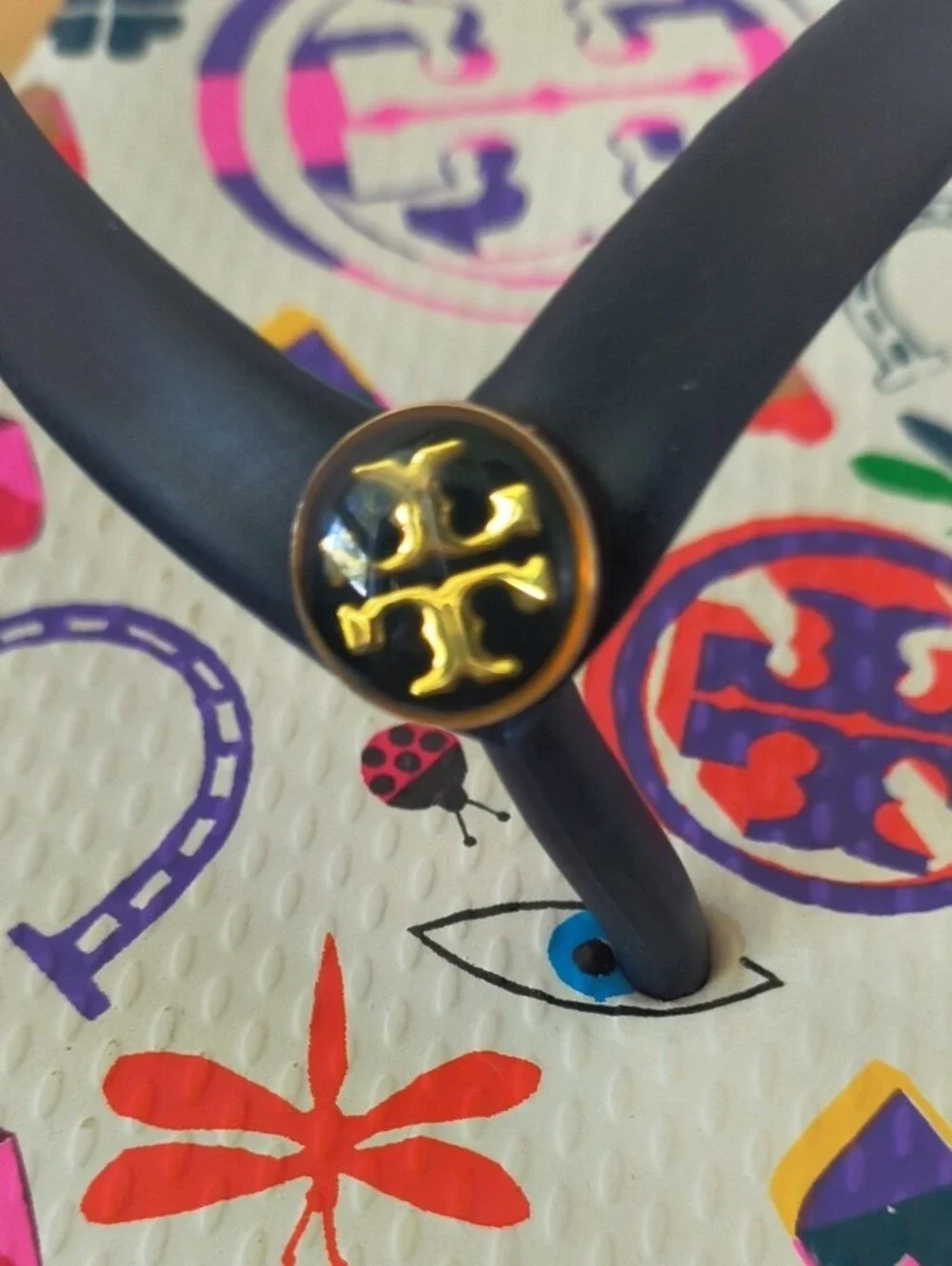 Tory Burch Lucky Charm Flip Flops Size 9.5